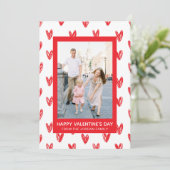 Elegant Red Hearts Happy Valentine's Day 1 Photo シーズンカード (スタンド正面)