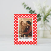 Elegant Red Hearts Happy Valentine's Day 1 Photo シーズンポストカード (スタンド正面)