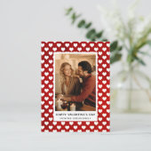 Elegant Red Hearts Happy Valentine's Day 1 Photo シーズンポストカード (スタンド正面)