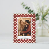 Elegant Red Hearts Happy Valentine's Day 1 Photo シーズンポストカード (スタンド正面)