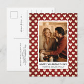 Elegant Red Hearts Happy Valentine's Day 1 Photo シーズンポストカード (正面/裏面)