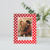 Elegant Red Hearts Happy Valentine's Day 1 Photo シーズンポストカード (スタンド正面)