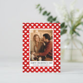 Elegant Red Hearts Happy Valentine's Day 1 Photo シーズンポストカード (スタンド正面)