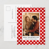 Elegant Red Hearts Happy Valentine's Day 1 Photo シーズンポストカード (正面/裏面)