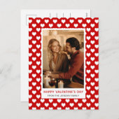 Elegant Red Hearts Happy Valentine's Day 1 Photo シーズンポストカード (正面/裏面)