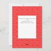 Elegant Red Hearts Happy Valentine's Day 2 Photo シーズンカード (裏面)