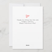 Elegant Red Hearts Happy Valentine's Day 3 Photo シーズンカード (裏面)