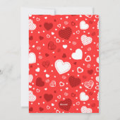 Elegant Red Hearts Happy Valentine's Day 3 Photo シーズンカード (裏面)