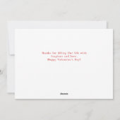 Elegant Red Hearts Happy Valentine's Day 3 Photo シーズンカード (裏面)