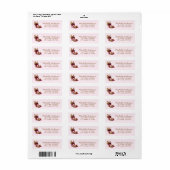 Elegant Red High Heels Return Address label        ラベル (フルシート)