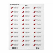 Elegant Red High Heels Return Address label        ラベル (フルシート)