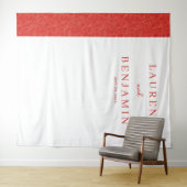 Elegant Red Leaf Texture タペストリー (インサイチュ(横))