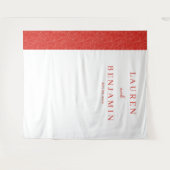 Elegant Red Leaf Texture タペストリー (正面(横))