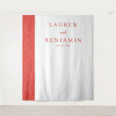 Elegant Red Leaf Texture タペストリー (正面)