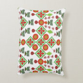 Elegant Red Mandala Geometric Bedroom & Home Texti アクセントクッション (裏面(縦))