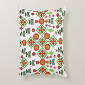 Elegant Red Mandala Geometric Bedroom & Home Texti アクセントクッション (正面(垂直))