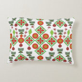 Elegant Red Mandala Geometric Bedroom & Home Texti アクセントクッション (裏面)