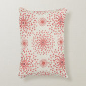 Elegant Red Mandala Geometric Bedroom & Home Texti アクセントクッション (正面(垂直))