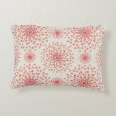 Elegant Red Mandala Geometric Bedroom & Home Texti アクセントクッション (裏面)