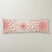 Elegant Red Mandala Geometric Bedroom & Home Texti ボディピロー (裏面)