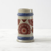 Elegant Red Mandala Pattern Beer Stein – Artistic  ビールジョッキ (中央)