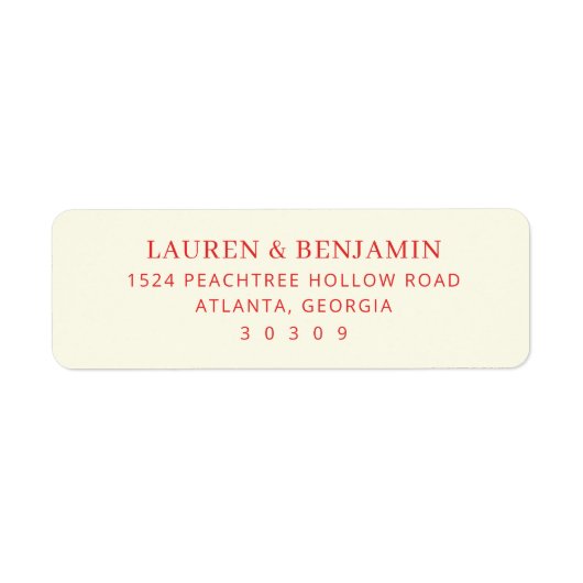 Elegant Red Minimalist ラベル (正面)