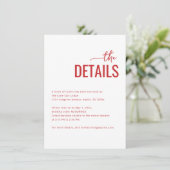 Elegant Red Minimalist Details エンクロージャーカード (スタンド正面)