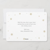 Elegant Red Photo Christmas Blessings Christian シーズンカード (裏面)