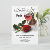 Elegant Red & Pink Valentine Party 招待状 (スタンド正面)