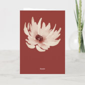 Elegant Red Pink Watercolor Floral Wedding Folded 招待状 (裏面)