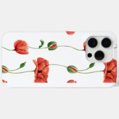 Elegant Red Poppy Floral iPhone 15 Pro Max Case Case-Mate iPhoneケース (裏面 (横))