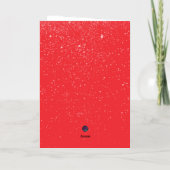 Elegant Red Reindeer and Tree Christmas 箔シーズンカード (裏面)