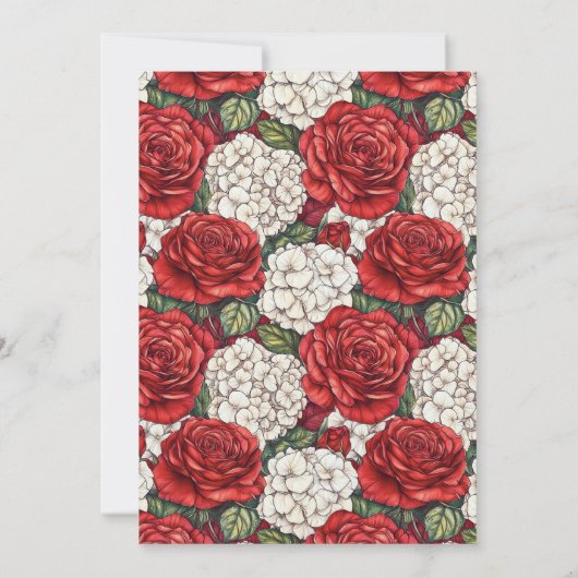 Elegant Red Rose 60th Birthday 招待状 (裏面)