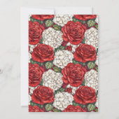 Elegant Red Rose 70th Birthday 招待状 (裏面)