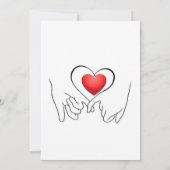 Elegant Red Rose Engagement Invitation with Gold C 招待状 (裏面)