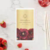 Elegant Red Rose Floral Gold Bat Mitzvah (インサイチュ)