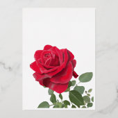 Elegant Red Rose & Gold Foil Wedding  Foil Invitat 箔招待状 (裏面)