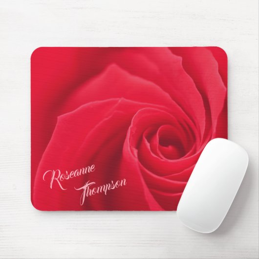Elegant Red Rose Personalized マウスパッド (マウス)