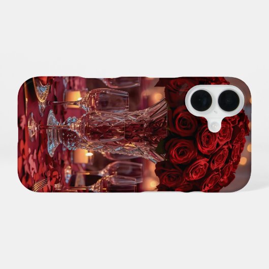 Elegant Red Rose Valentine Romantic Phone case iPhone 16ケース (裏面横)