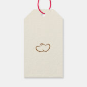 Elegant Red Roses and Gold Frame Cream Wedding  ギフトタグ (裏面)