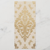 Elegant Red Roses and Gold Frame Cream Wedding メニュー (裏面)