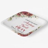 Elegant Red Roses Anniversary ペーパープレート (傾斜あり)