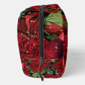 Elegant Red Roses Floral Pattern Makeup Bag ドップキット (右)