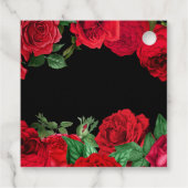 Elegant Red Roses Flowers Birthday Party フェイバータグ (裏面)