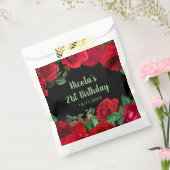 Elegant Red Roses Flowers Birthday Party フェイバーバッグ (封をした状態)