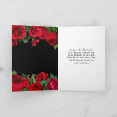 Elegant Red Roses Flowers Sweet Sixteen カード (内部)