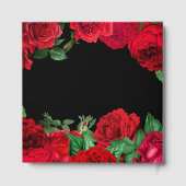 Elegant Red Roses Flowers Sweet Sixteen ゲストブック (裏面)