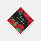 Elegant Red Roses Flowers Sweet Sixteen スタンダードカクテルナプキン (角)