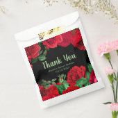 Elegant Red Roses Flowers Sweet Sixteen フェイバーバッグ (封をした状態)