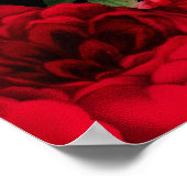 Elegant Red Roses Flowers Sweet Sixteen ポスター (角)